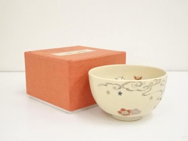 JAPANESE TEA CEREMONY / TEA BOWL CHAWAN / TORAKU MORISATO 